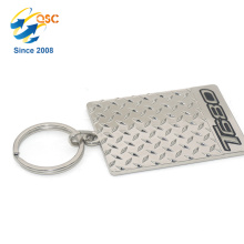 High Quality Custom Logo Stamped Metal Custom Engraved Tag Special Design Keychain